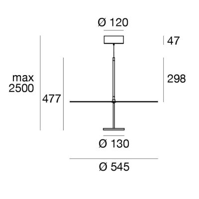 STILO LAMPADARIO A SOSPENSIONE D54 CM 5 COLORI LED 21W LUCE 2700K-3000K DESIGN MODERNO LINEA LIGHT
