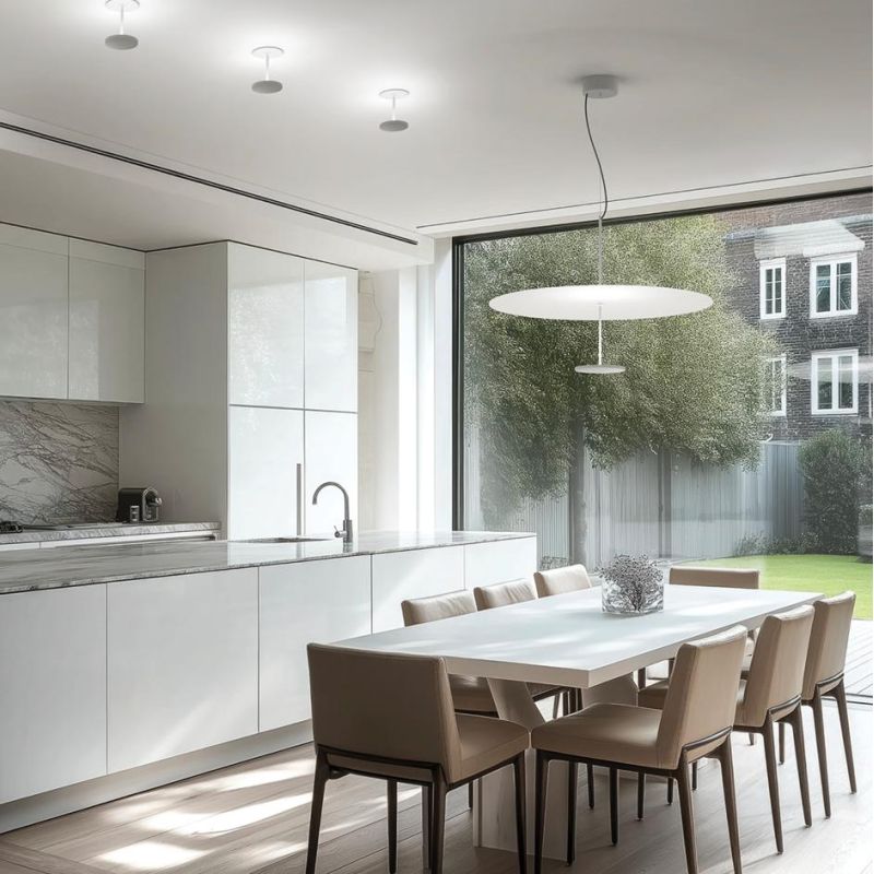 STILO LAMPADARIO A SOSPENSIONE D74 CM LED 21W LUCE 2700K-3000K 5 COLORI DESIGN MODERNO LINEA LIGHT