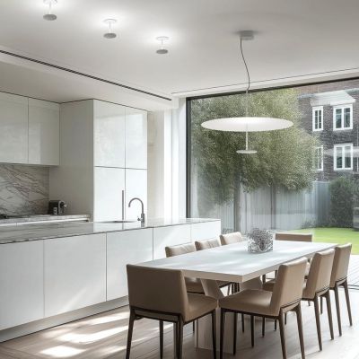 STILO LAMPADARIO A SOSPENSIONE D74 CM LED 21W LUCE 2700K-3000K 5 COLORI DESIGN MODERNO LINEA LIGHT