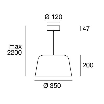 DELFI LAMPADARIO A SOSPENSIONE D35 CM LED 13W LUCE 2700K-3000K 5 COLORI DESIGN MODERNO LINEA LIGHT