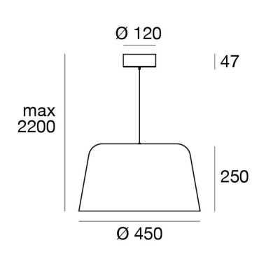 DELFI LAMPADARIO A SOSPENSIONE D45 CM LED 20W LUCE 2700K-3000K 5 COLORI DESIGN MODERNO LINEA LIGHT