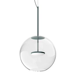 CRISTALBOLLA LAMPADARIO A SOSPENSIONE IN VETRO D34 CM LED 17W LUCE 2700K-3000K 5 COLORI MODERNO LINEA LIGHT 2
