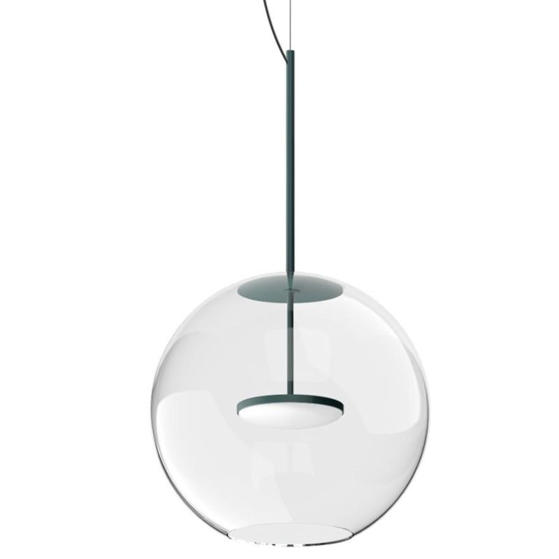 CRISTALBOLLA LAMPADARIO A SOSPENSIONE IN VETRO D34 CM LED 17W LUCE 2700K-3000K 5 COLORI MODERNO LINEA LIGHT
