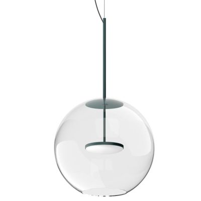 CRISTALBOLLA LAMPADARIO A SOSPENSIONE IN VETRO D34 CM LED 17W LUCE 2700K-3000K 5 COLORI MODERNO LINEA LIGHT