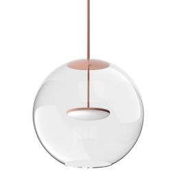 CRISTALBOLLA LAMPADARIO A SOSPENSIONE IN VETRO D44 CM LED 23W LUCE 2700K-3000K 5 COLORI MODERNO LINEA LIGHT 2
