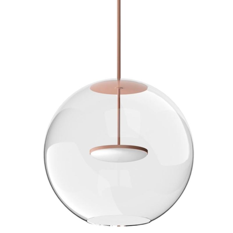 CRISTALBOLLA LAMPADARIO A SOSPENSIONE IN VETRO D44 CM LED 23W LUCE 2700K-3000K 5 COLORI MODERNO LINEA LIGHT