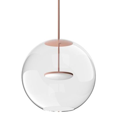 CRISTALBOLLA LAMPADARIO A SOSPENSIONE IN VETRO D44 CM LED 23W LUCE 2700K-3000K 5 COLORI MODERNO LINEA LIGHT