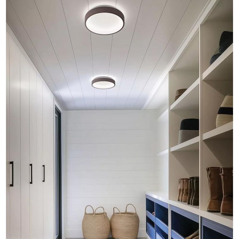 ISIDE PLAFONIERA APPLIQUE D35 CM LED 24W LUCE 2700K-3000K 3 COLORI MODERNA MADE IN ITALY LINEA LIGHT