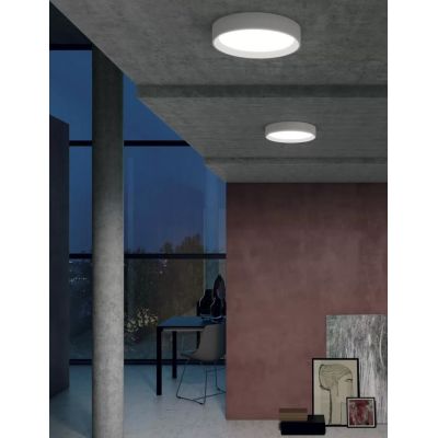 TARA PLAFONIERA ROTONDA MEDIA D41 BIANCA LED 33W LUCE 3000K DELLA LINEA LIGHT Linea Light - Cristalensi Shop Online