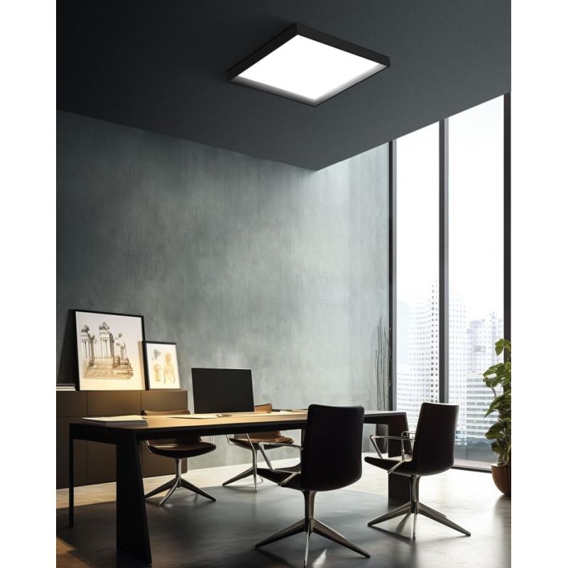 TARA PLAFONIERA MEDIA QUADRATA BIANCA LED 33W LUCE 3000K DELLA LINEA LIGHT Linea Light - Cristalensi Shop Online