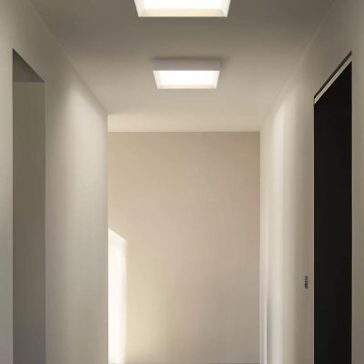 TARA PLAFONIERA GRANDE QUADRATA BIANCA LED 45W LUCE 3000K DELLA LINEA LIGHT Linea Light - Cristalensi Shop Online