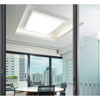 TARA MEGA GRANDE PLAFONIERA QUADRATA 89X89 DIMMERABILE LED 72W LUCE 3000K BIANCA DELLA LINEA LIGHT Linea Light - Cristalensi Sho