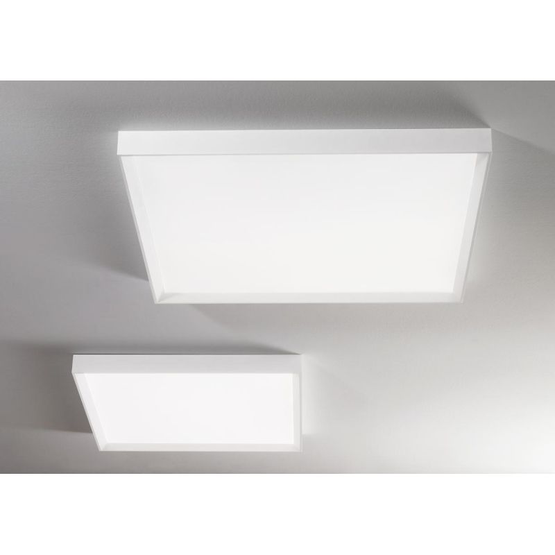 TARA MEGA GRANDE PLAFONIERA QUADRATA 89X89 DIMMERABILE LED 72W LUCE 3000K BIANCA DELLA LINEA LIGHT Linea Light - Cristalensi Sho