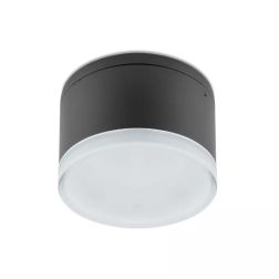 AKRON PICCOLA PLAFONIERA ROTONDA D10 CM BIANCO E ANTRACITE LED 9W LUCE 3000K IP54 ANTI CORROSIONE