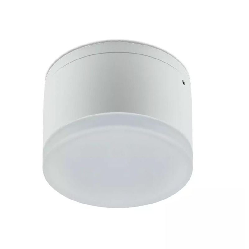 AKRON PICCOLA PLAFONIERA ROTONDA D10 CM BIANCO E ANTRACITE LED 9W LUCE 3000K IP54 ANTI CORROSIONE