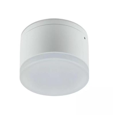 AKRON PICCOLA PLAFONIERA ROTONDA D10 CM BIANCO E ANTRACITE LED 9W LUCE 3000K IP54 ANTI CORROSIONE