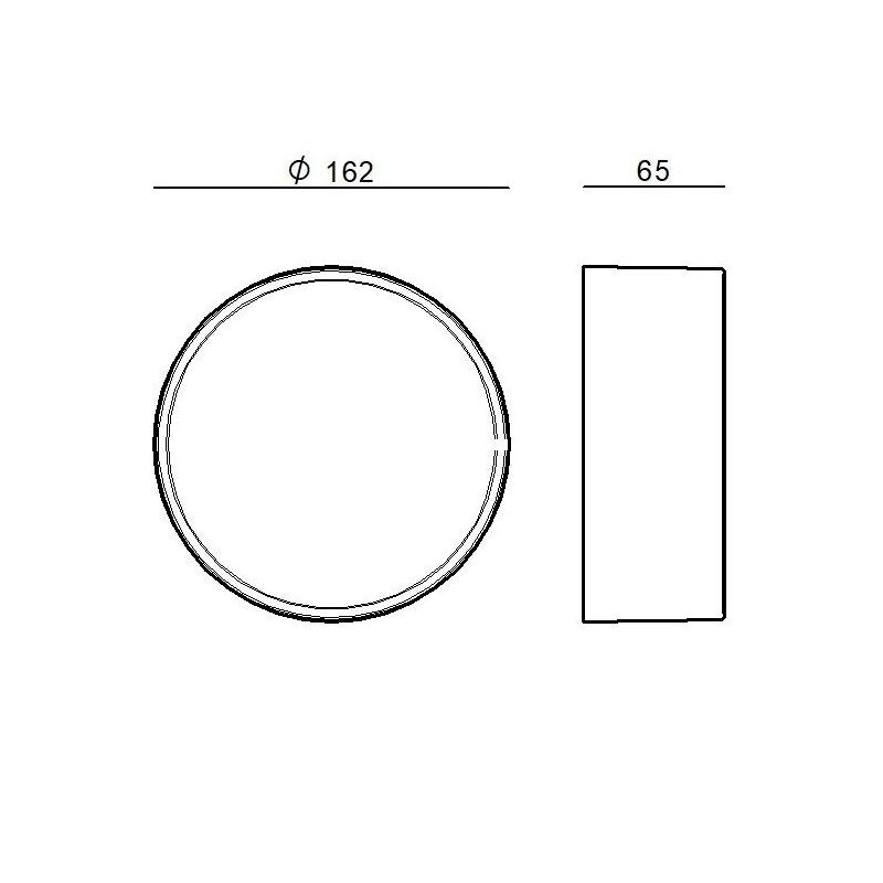 TARA MINI PLAFONIERA ROTONDA PICCOLA D16 BIANCA E NERA LED 8W LUCE 2700K-3000K LINEA LIGHT