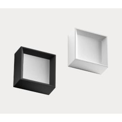 TARA MINI PLAFONIERA QUADRATA PICCOLA 15X15 CM BIANCA E NERA LED 8W LUCE 2700K-3000K LINEA LIGHT