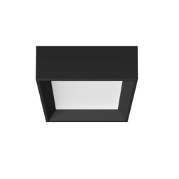 TARA MINI PLAFONIERA QUADRATA PICCOLA 15X15 CM BIANCA E NERA LED 8W LUCE 2700K-3000K LINEA LIGHT 2