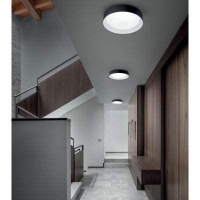 CREW 2 PLAFONIERA D52 CON LED 38W LUCE 3000K METALLO IN 4 COLORI DELLA LINEA LIGHT