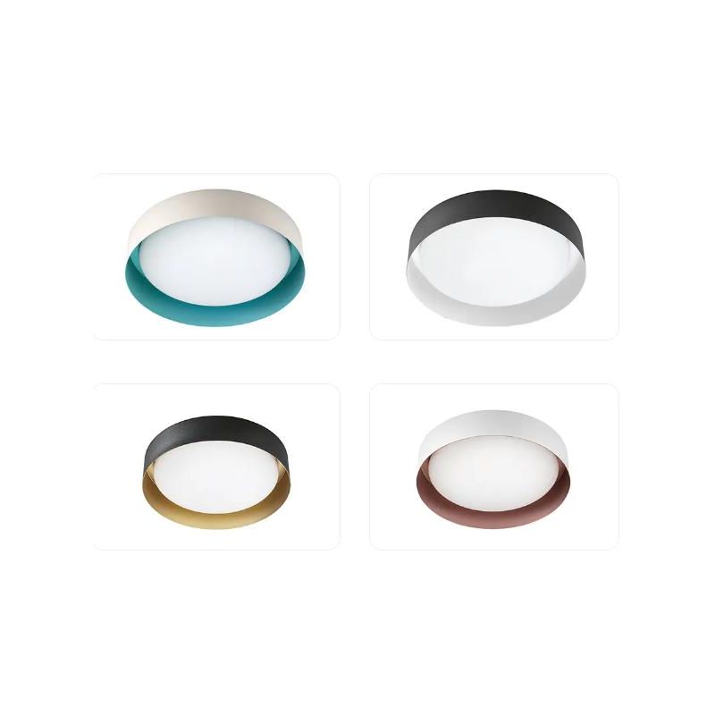 CREW 2 PLAFONIERA D52 CON LED 38W LUCE 3000K METALLO IN 4 COLORI DELLA LINEA LIGHT