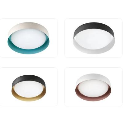 CREW 2 PLAFONIERA D52 CON LED 38W LUCE 3000K METALLO IN 4 COLORI DELLA LINEA LIGHT