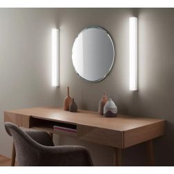 KIOO LAMPADA DA SPECCHIO 2 MISURE IN ALLUMINIO 2 COLORI IP44 LED INTEGRATO LUCE 3000K MODERNA