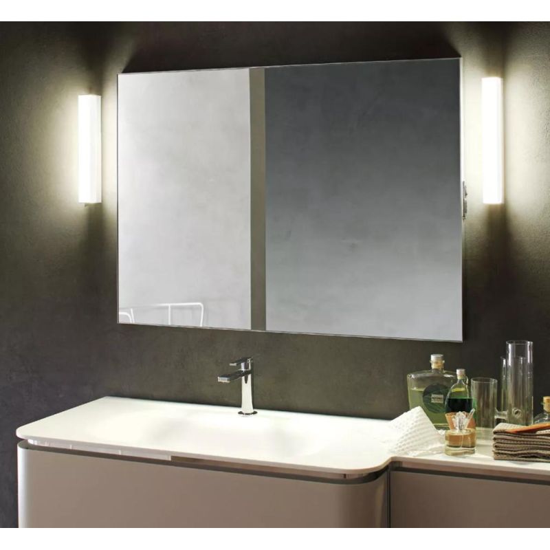 KIOO LAMPADA DA SPECCHIO 2 MISURE IN ALLUMINIO 2 COLORI IP44 LED INTEGRATO LUCE 3000K MODERNA