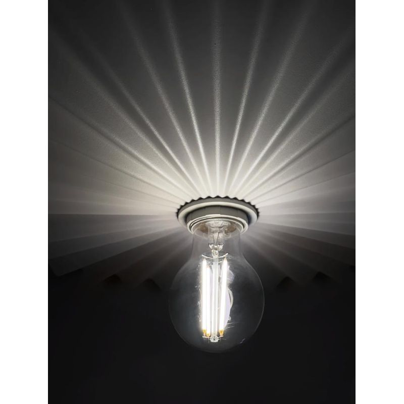 DOGE PLAFONIERA MODERNA PLISSETTATA 2 MISURE IN METALLO 5 COLORI LAMPADINA ATTACCO E27 LINEA LIGHT