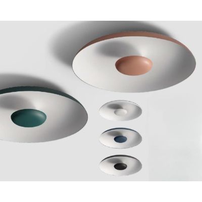 BASIN PLAFONIERA D48 CM ALLUMINIO 5 COLORI LED 35W LUCE 2700K-3000K DESIGN MODERNO LINEA LIGHT