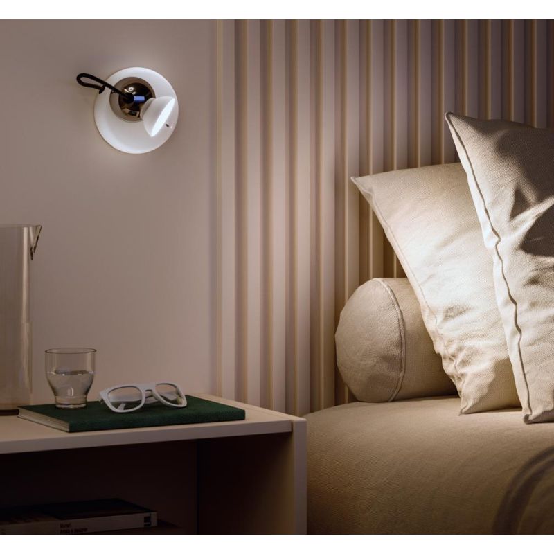 DUCK APPLIQUE ORIENTABILE BIANCA O NERA LED 5W LUCE 2700K-3000K MADE IN ITALY MODERNA LINEA LIGHT