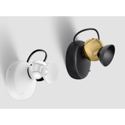 DUCK APPLIQUE ORIENTABILE BIANCA O NERA LED 5W LUCE 2700K-3000K MADE IN ITALY MODERNA LINEA LIGHT