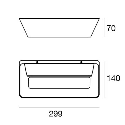 HYPE APPLIQUE IN ALLUMINIO LED 27W LUCE 2700K-3000K IP40 3 COLORI MODERNA MADE IN ITALY LINEA LIGHT
