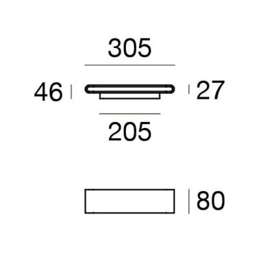 SATORI APPLIQUE BIANCA O NERA IN 3 MISURE LED INTEGRATO LUCE 2700K-3000K DIMMERABILE MADE IN ITALY