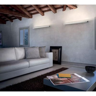 HALFPIPE APPLIQUE MODERNA IN 3 MISURE LED INTEGRATO LUCE 3000K BIANCA,ALLUMINIO O NERA MADE IN ITALY