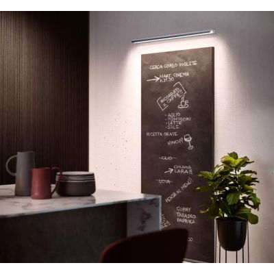 HALFPIPE APPLIQUE MODERNA IN 3 MISURE LED INTEGRATO LUCE 3000K BIANCA,ALLUMINIO O NERA MADE IN ITALY