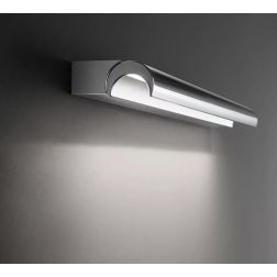 HALFPIPE APPLIQUE MODERNA IN 3 MISURE LED INTEGRATO LUCE 3000K BIANCA,ALLUMINIO O NERA MADE IN ITALY