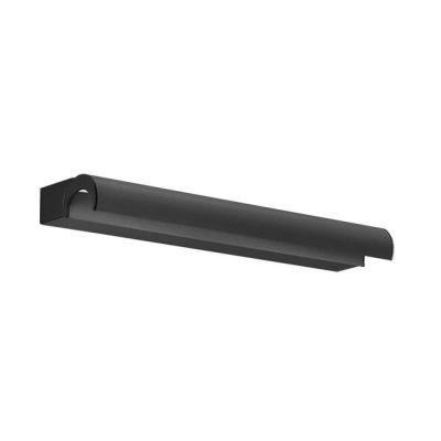 HALFPIPE APPLIQUE MODERNA IN 3 MISURE LED INTEGRATO LUCE 3000K BIANCA,ALLUMINIO O NERA MADE IN ITALY
