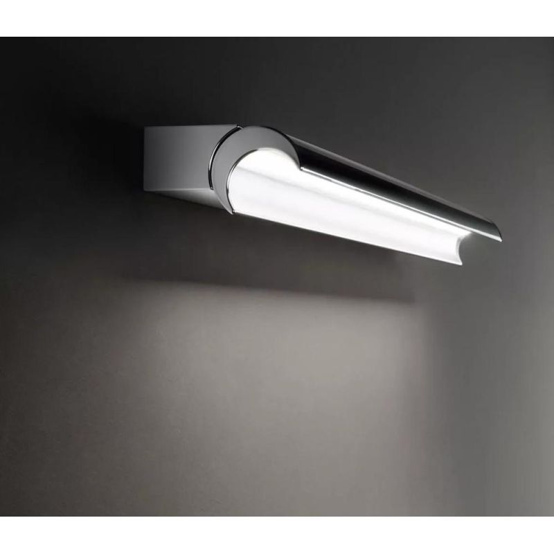 HALFPIPE APPLIQUE MODERNA IN 3 MISURE LED INTEGRATO LUCE 3000K BIANCA,ALLUMINIO O NERA MADE IN ITALY