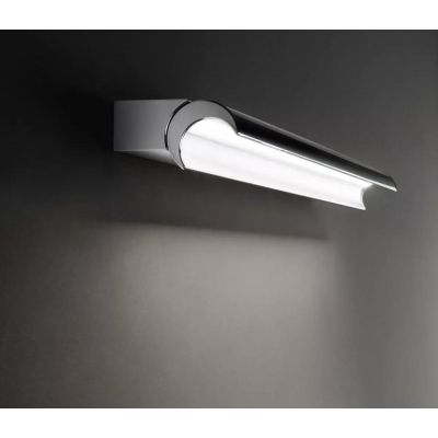 HALFPIPE APPLIQUE MODERNA IN 3 MISURE LED INTEGRATO LUCE 3000K BIANCA,ALLUMINIO O NERA MADE IN ITALY