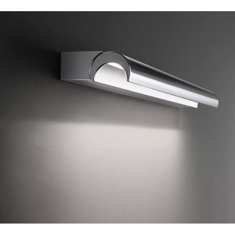 HALFPIPE APPLIQUE MODERNA IN 3 MISURE LED INTEGRATO LUCE 3000K BIANCA,ALLUMINIO O NERA MADE IN ITALY