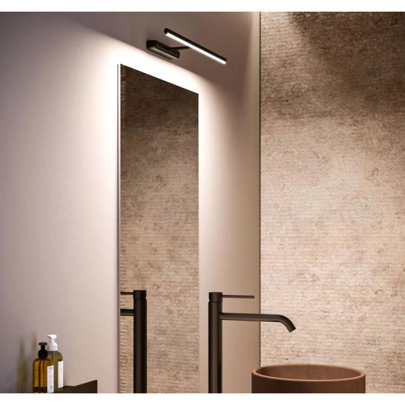 STRAIGHT LAMPADA DA SPECCHIO 2 MISURE IN ALLUMINIO 3 COLORI IP40 LED INTEGRATO LUCE 3000K MODERNA