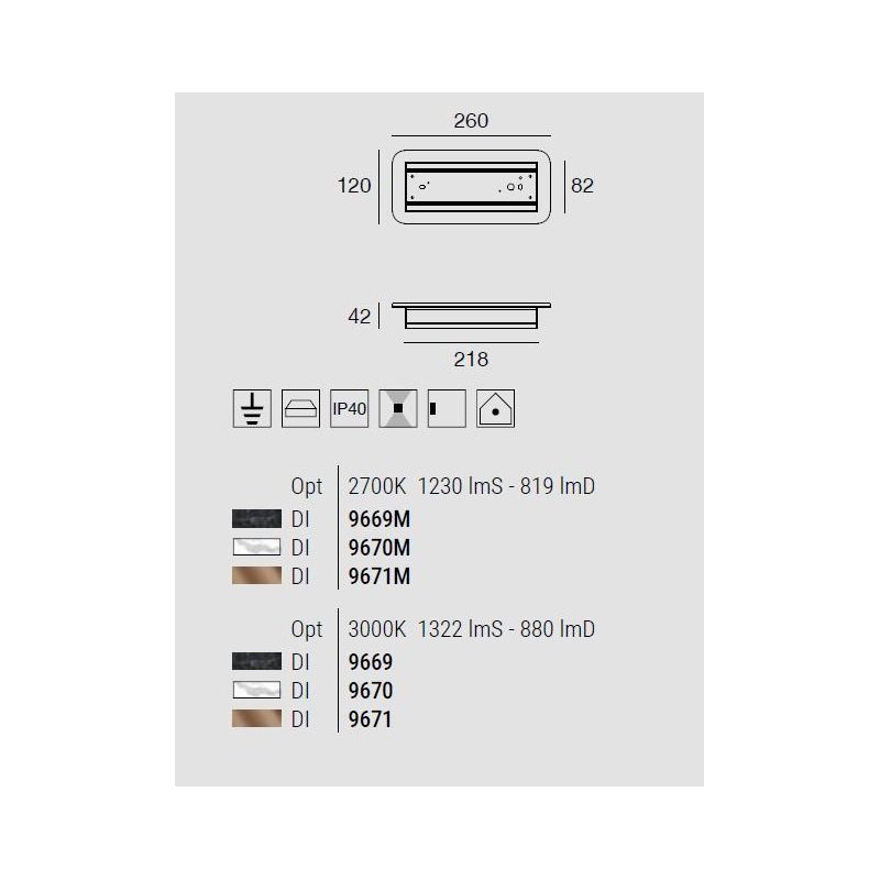GEMINI LAMPADA DA PARETE A LED LUCE 2700K-3000K IN 2 MISURE E 3 COLORI DISPONIBILI MADE IN ITALY LINEA LIGHT