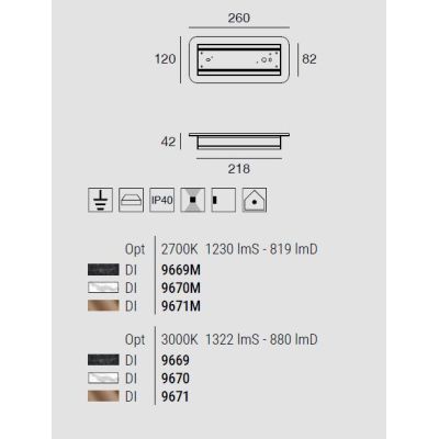 GEMINI LAMPADA DA PARETE A LED LUCE 2700K-3000K IN 2 MISURE E 3 COLORI DISPONIBILI MADE IN ITALY LINEA LIGHT