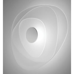 JOINT APPLIQUE OVALE MODERNA IN METALLO BIANCO LED 19W LUCE 2700K E 3000K MADE IN ITALY LINEA LIGHT