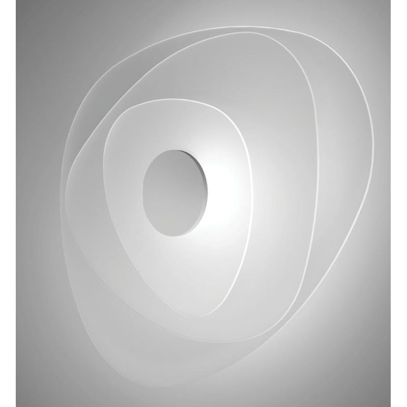 JOINT APPLIQUE OVALE MODERNA IN METALLO BIANCO LED 19W LUCE 2700K E 3000K MADE IN ITALY LINEA LIGHT