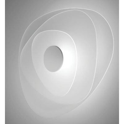 JOINT APPLIQUE OVALE MODERNA IN METALLO BIANCO LED 19W LUCE 2700K E 3000K MADE IN ITALY LINEA LIGHT