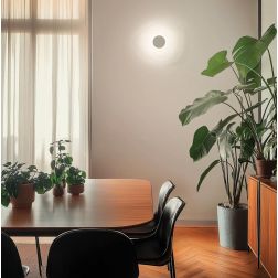 JOINT APPLIQUE OVALE MODERNA IN METALLO BIANCO LED 19W LUCE 2700K E 3000K MADE IN ITALY LINEA LIGHT 2