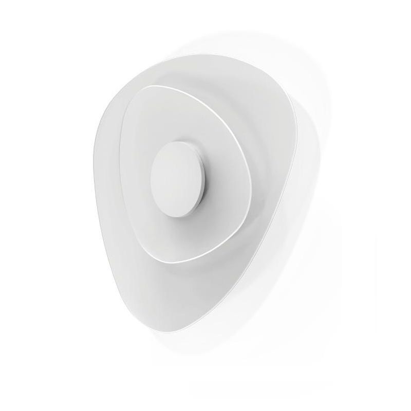 JOINT APPLIQUE OVALE MODERNA IN METALLO BIANCO LED 19W LUCE 2700K E 3000K MADE IN ITALY LINEA LIGHT