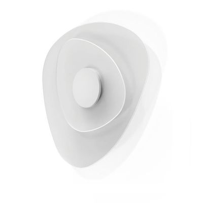 JOINT APPLIQUE OVALE MODERNA IN METALLO BIANCO LED 19W LUCE 2700K E 3000K MADE IN ITALY LINEA LIGHT